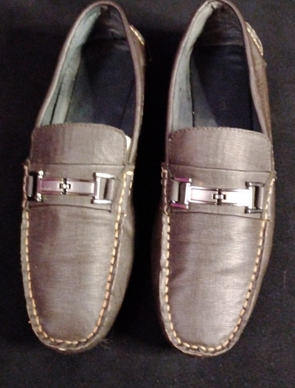 Calvin Klein Morrie Slip-On Loafers Men's Size 10.5 Brown Driving Shoe.